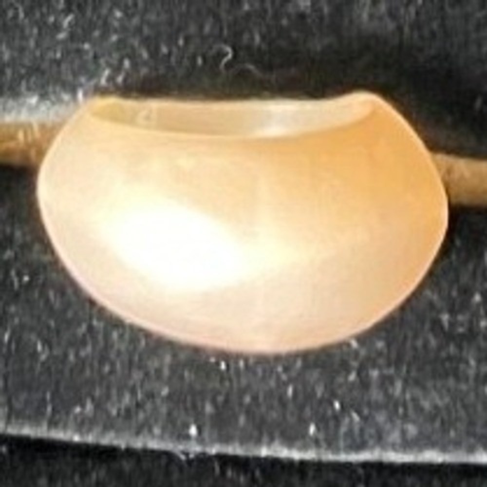 Vintage Cream Lucite Dome Ring Size 6.25 Chunky Wide Band